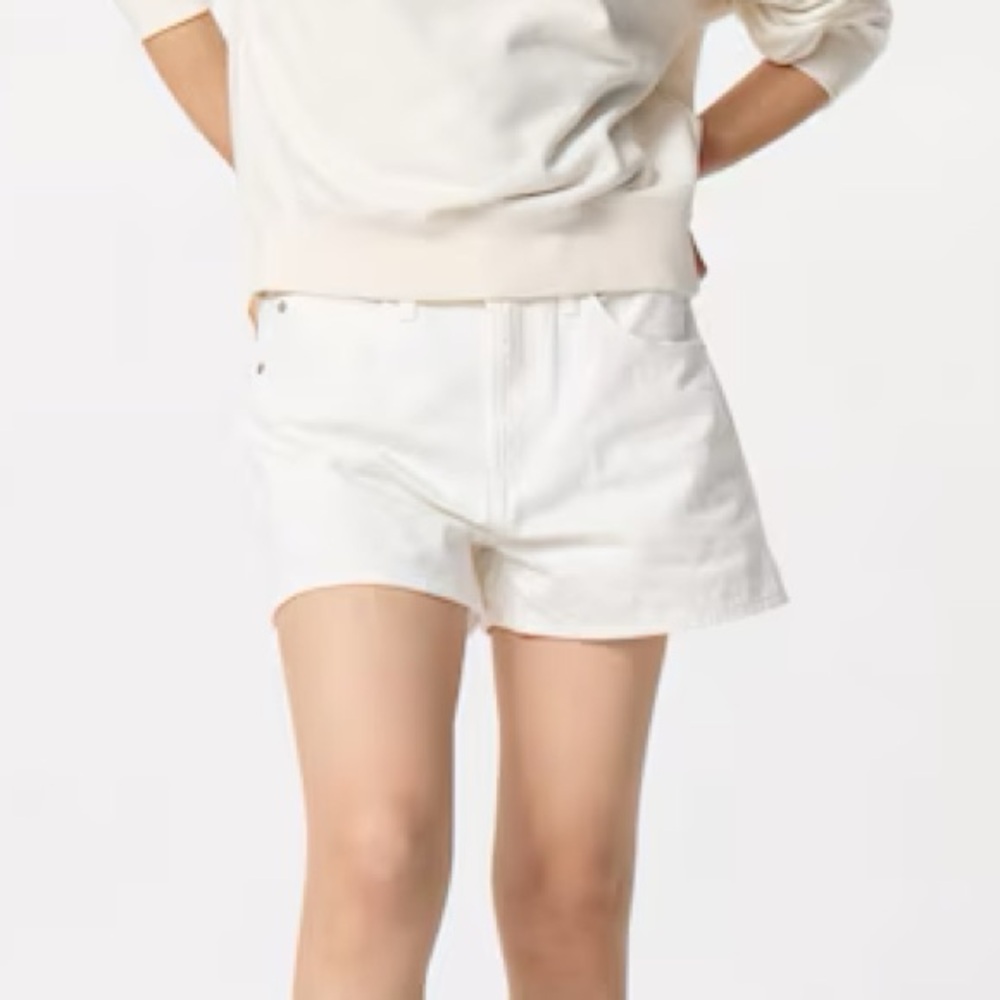 UNIQLO White Denim Shorts